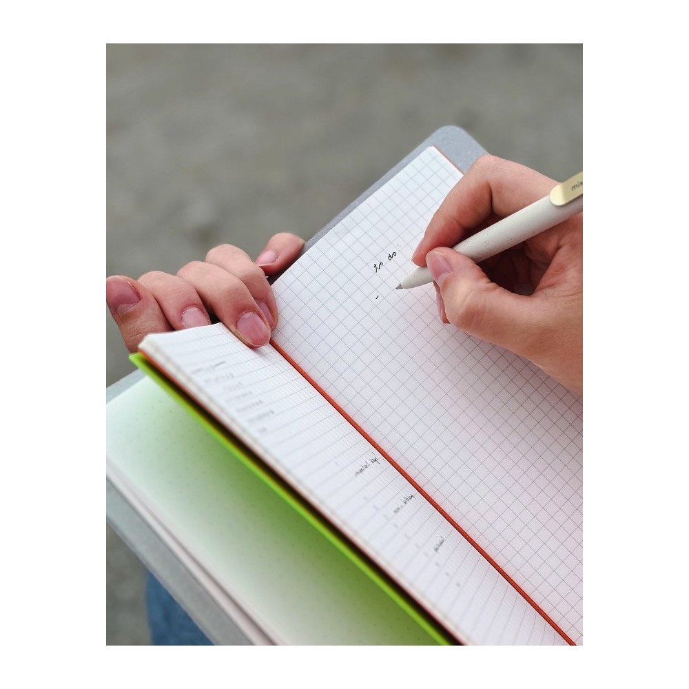 Log notebook refills - mishmash - Dotted, Green, 12 x 22 cm, 64 pages