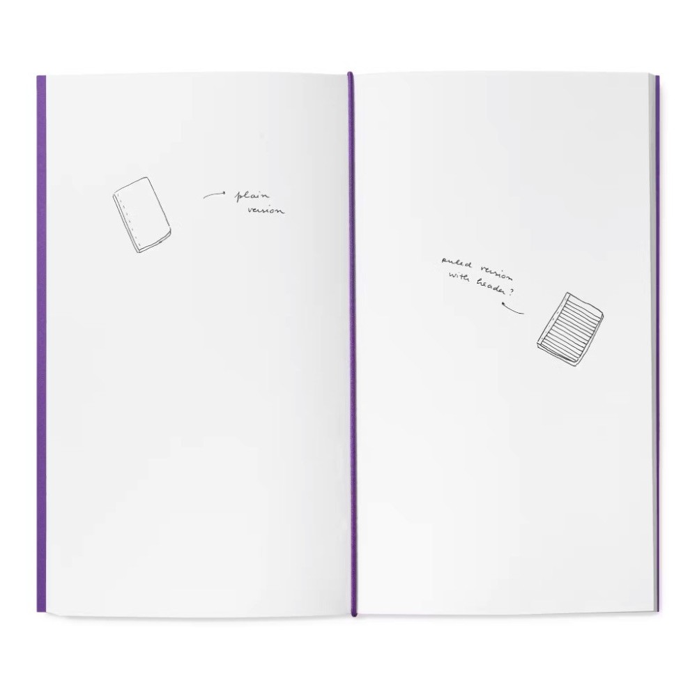Wkład do notesu Log - mishmash - Plain, Purple, 12 x 22 cm, 64 strony