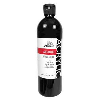 Acrylic paint Studio Acrylic - Phoenix - 793, Lamp Black, 500 ml