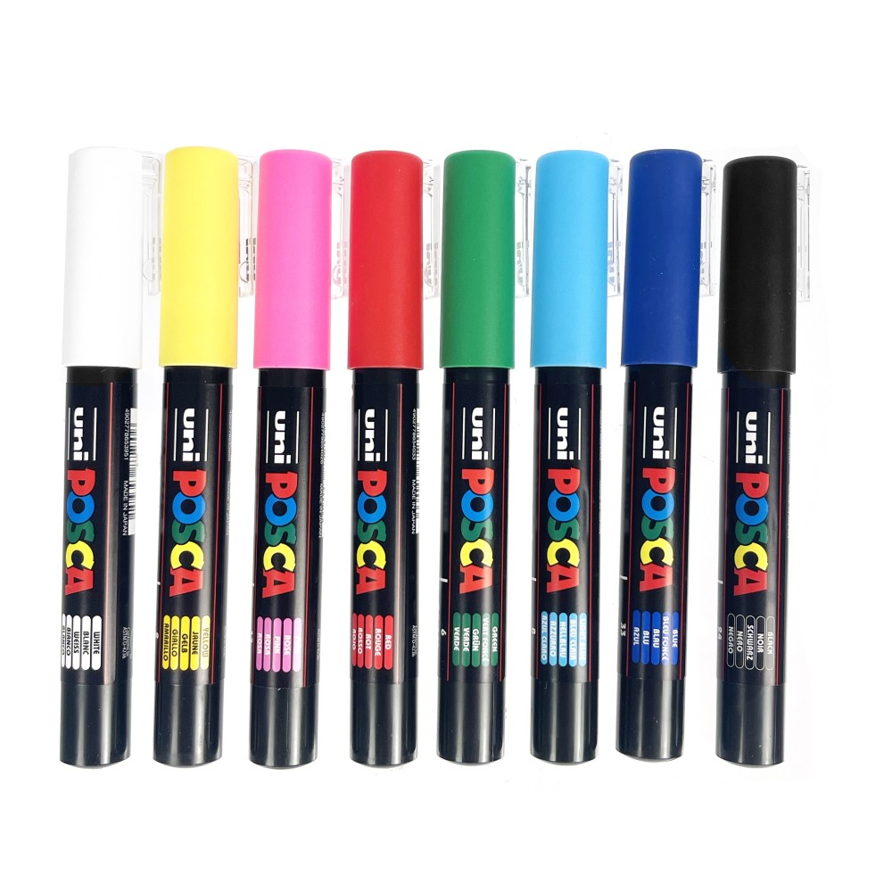 Posca Paint Marker Pen PC-1M - Uni - 8 pcs.
