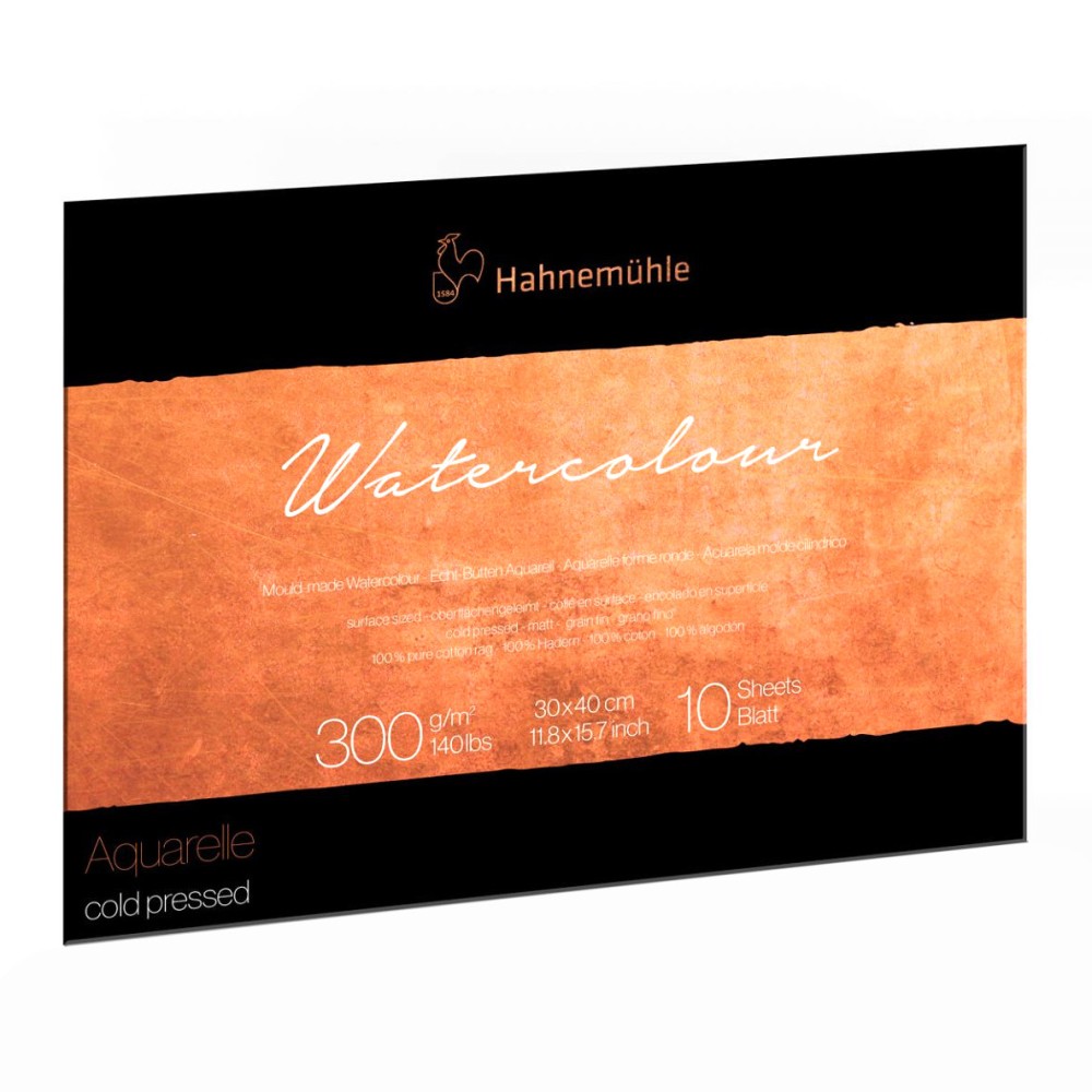 Blok do akwareli The Collection - Hahnemühle - cold pressed, 30 x 40 cm, 300 g, 10 ark.
