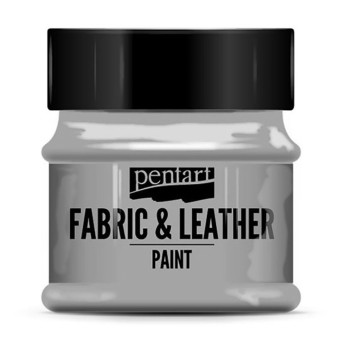 Paint for fabrics & leathers - Pentart - grey, 50 ml
