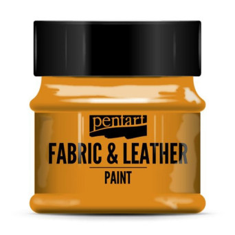 Paint for fabrics & leathers - Pentart - orange, 50 ml