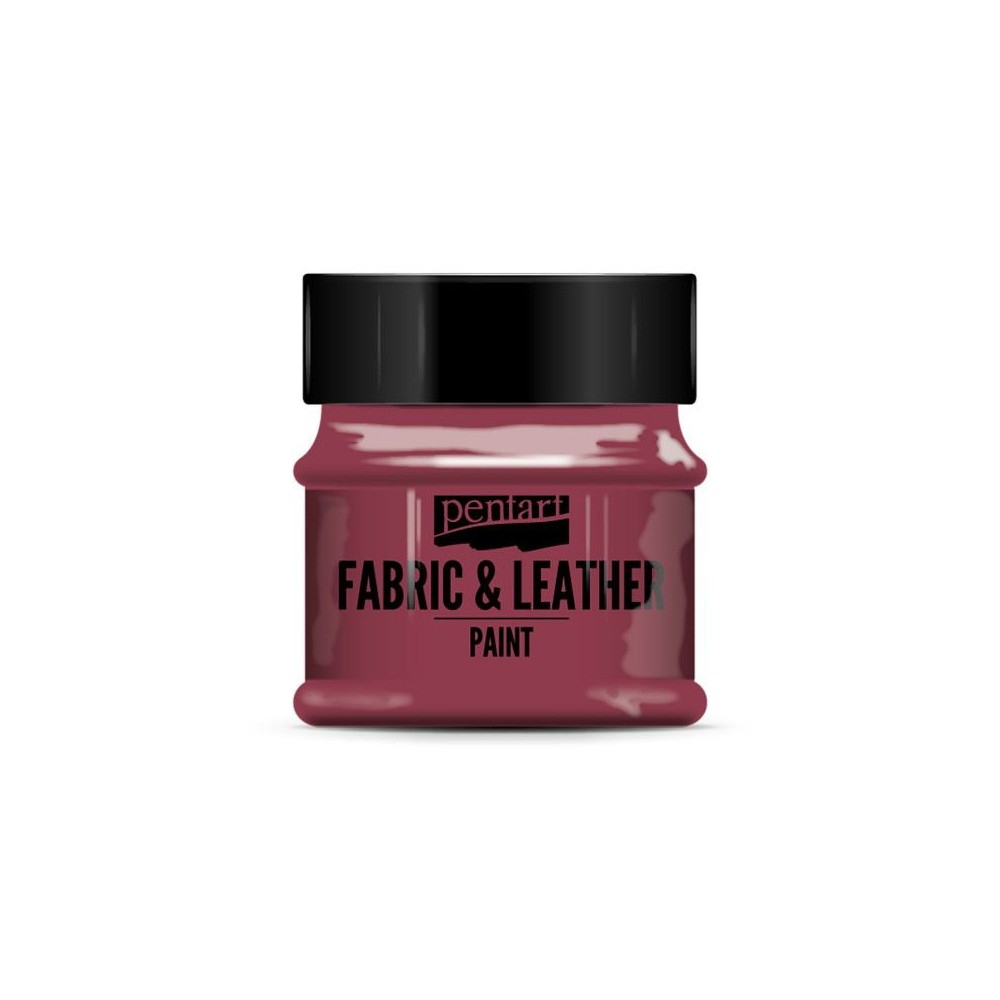 Farba do tkanin i skór - Pentart - bordowa, 50 ml