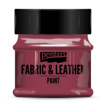 Paint for fabrics & leathers - Pentart - bordeaux, 50 ml