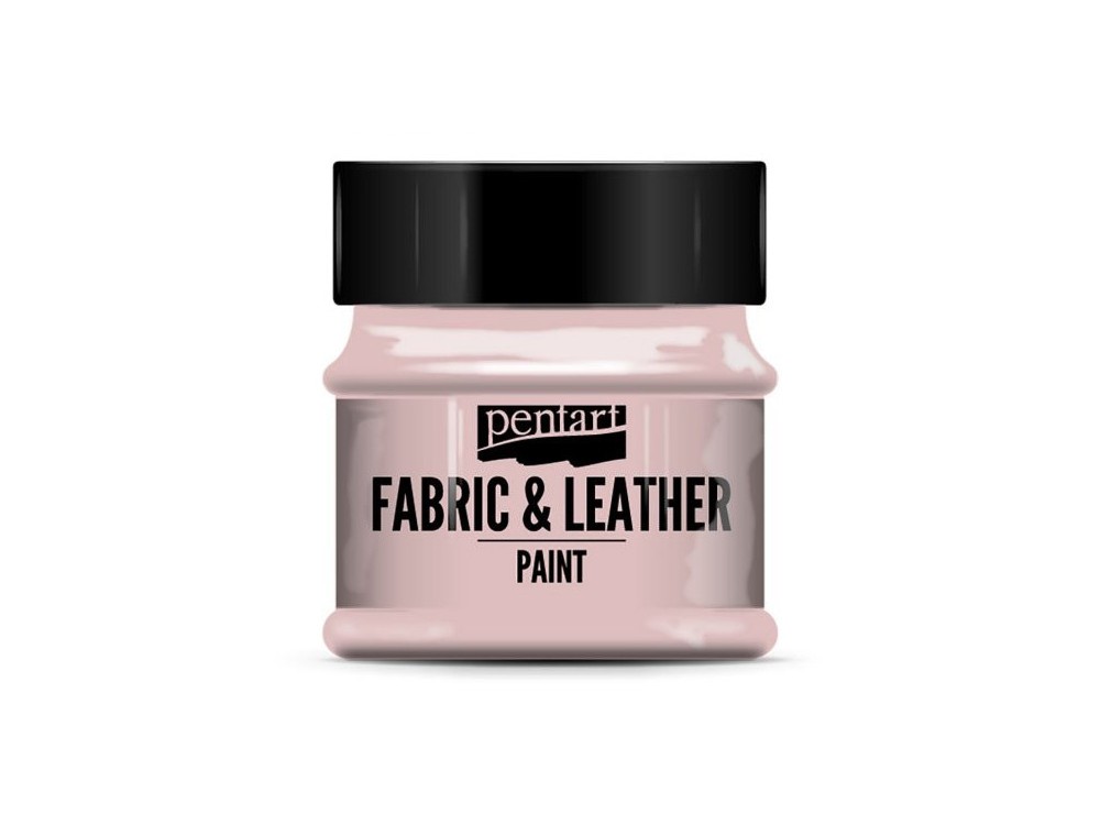 Farba do tkanin i skór - Pentart - różowa, 50 ml