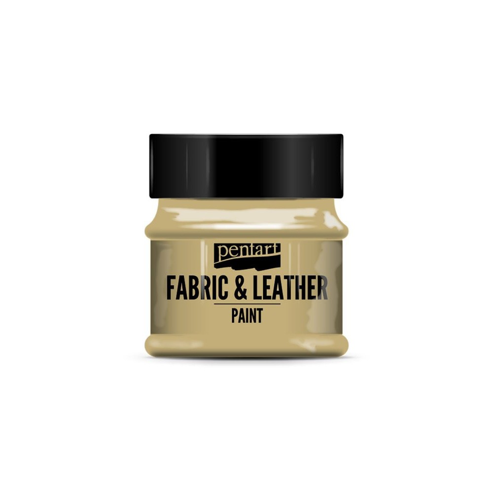 Farba do tkanin i skór - Pentart - jasnobrązowa, 50 ml