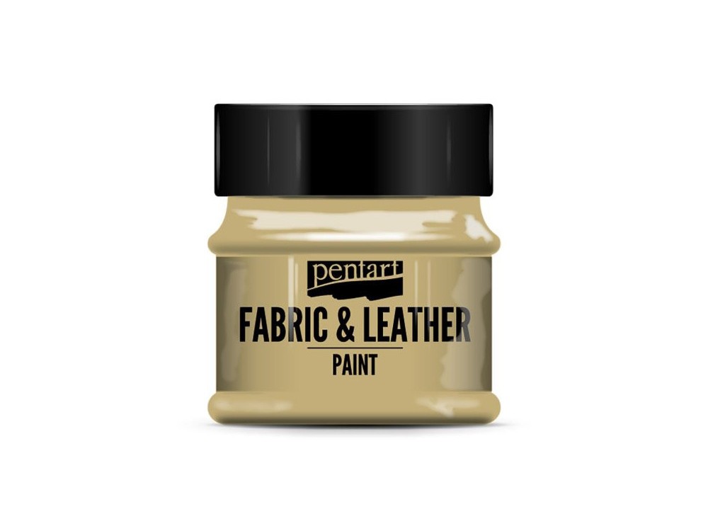 Farba do tkanin i skór - Pentart - jasnobrązowa, 50 ml