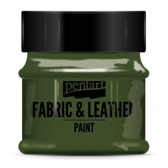 Paint for fabrics & leathers - Pentart - pine green, 50 ml