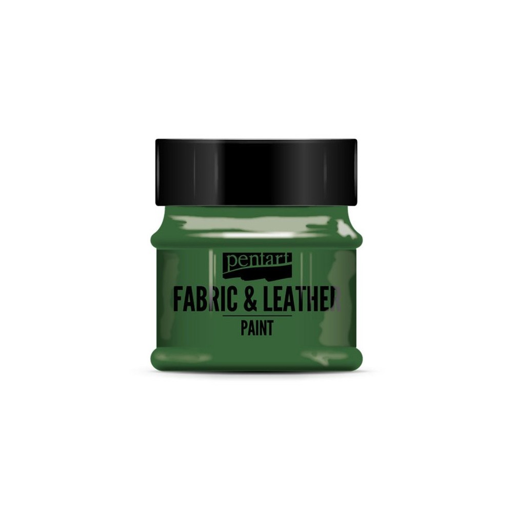 Farba do tkanin i skór - Pentart - zielona, 50 ml