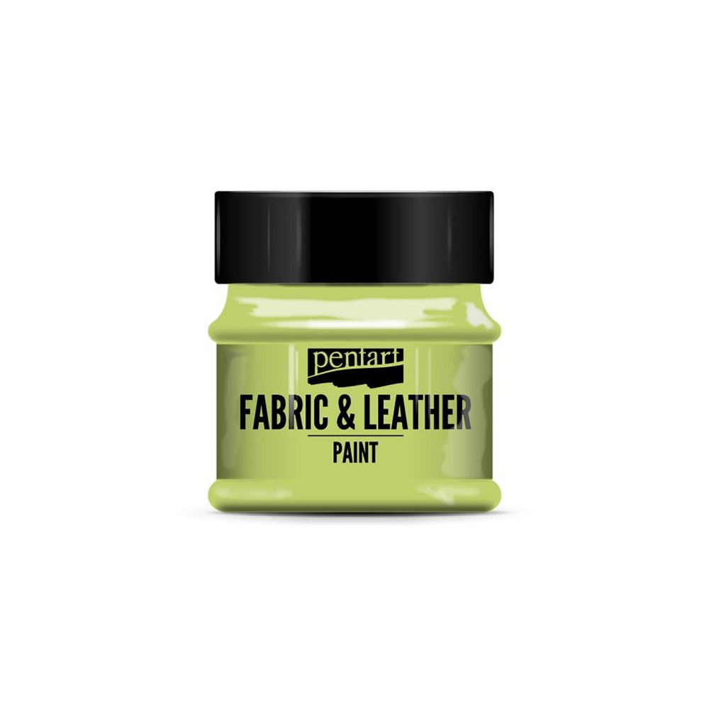Farba do tkanin i skór - Pentart - zielona limonka, 50 ml