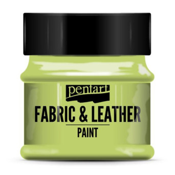 Farba do tkanin i skór - Pentart - zielona limonka, 50 ml