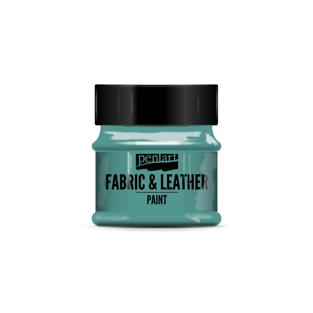 Paint for fabrics & leathers - Pentart - turquoise green, 50 ml