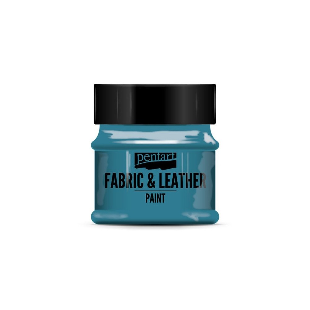 Farba do tkanin i skór - Pentart - turkus niebieski, 50 ml