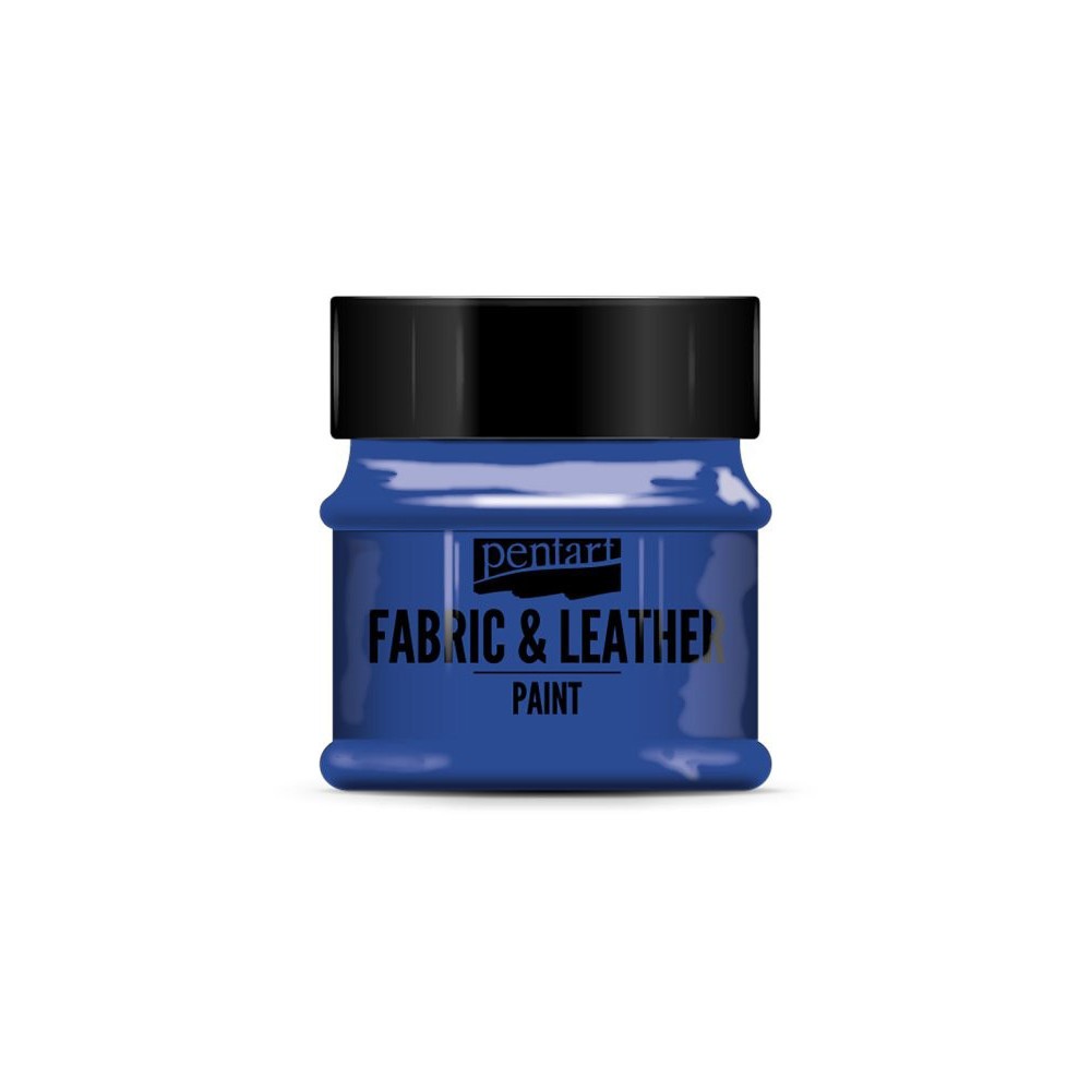 Farba do tkanin i skór - Pentart - niebieska, 50 ml