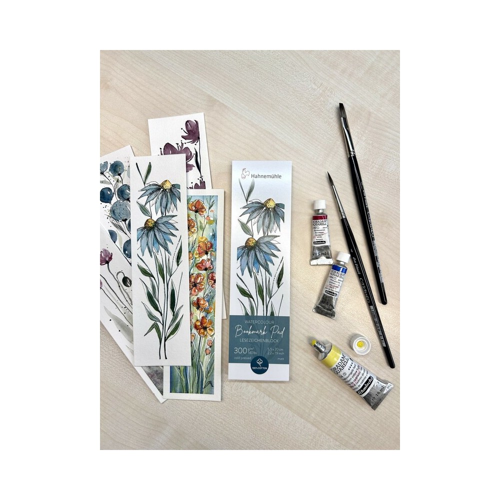 Blok do zakładek, Bookmark Pad - Hahnemühle - 5,5 x 20 cm, 300 g, 15 ark.