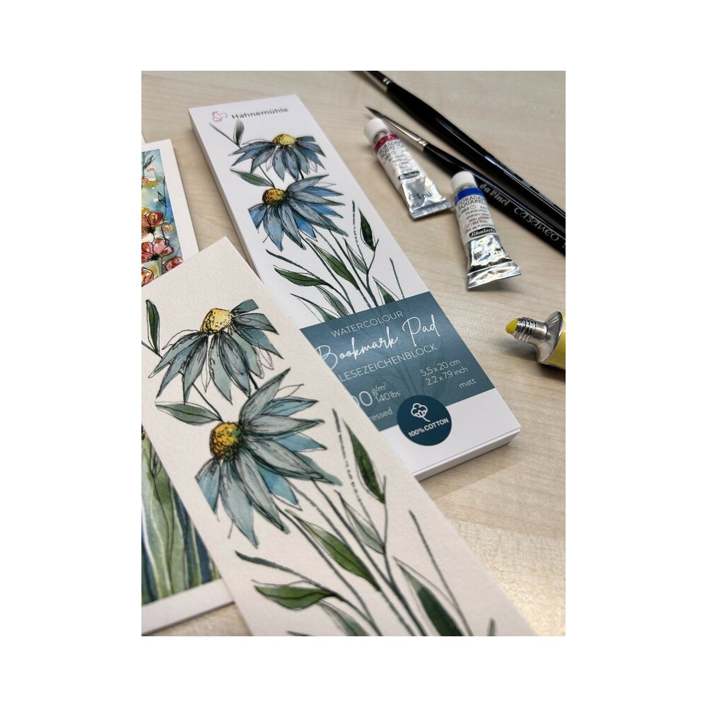 Blok do zakładek, Bookmark Pad - Hahnemühle - 5,5 x 20 cm, 300 g, 15 ark.