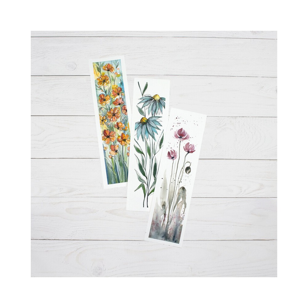 Bookmark Watercolour paper pad - Hahnemühle - cold pressed, 5,5 x 20 cm, 300 g, 15 sheets