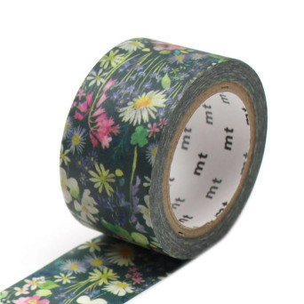 Taśma papierowa washi - MT Masking Tape - Woodline Walk Bluebellgray, 7 m