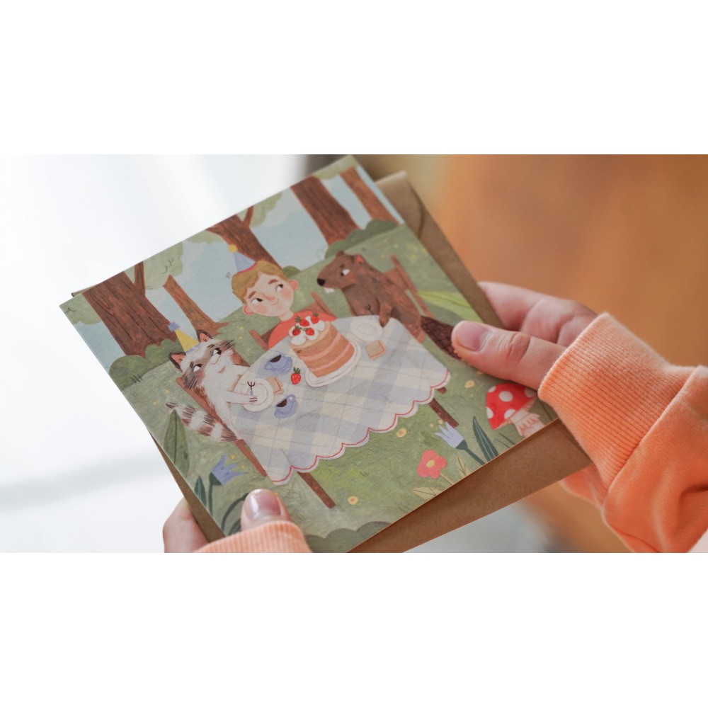 Greeting card - Hi Little - Birthday Boy, 14,5 x 14,5 cm