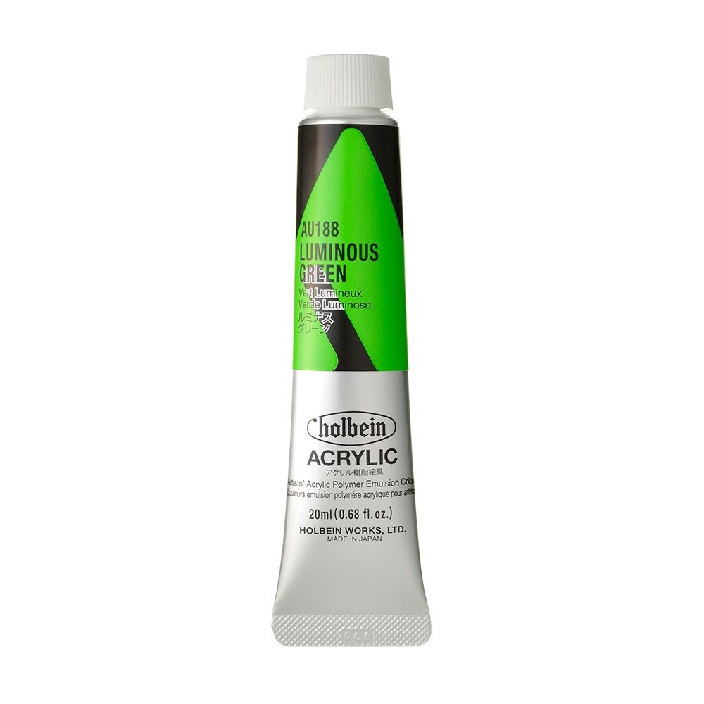 Farba akrylowa Heavy Body Acrylic - Holbein - 188, Luminous Green, 20 ml
