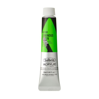 Farba akrylowa Heavy Body Acrylic - Holbein - 188, Luminous Green, 20 ml
