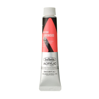 Heavy Body Acrylic Paint - Holbein - 184, Luminous Red, 20 ml