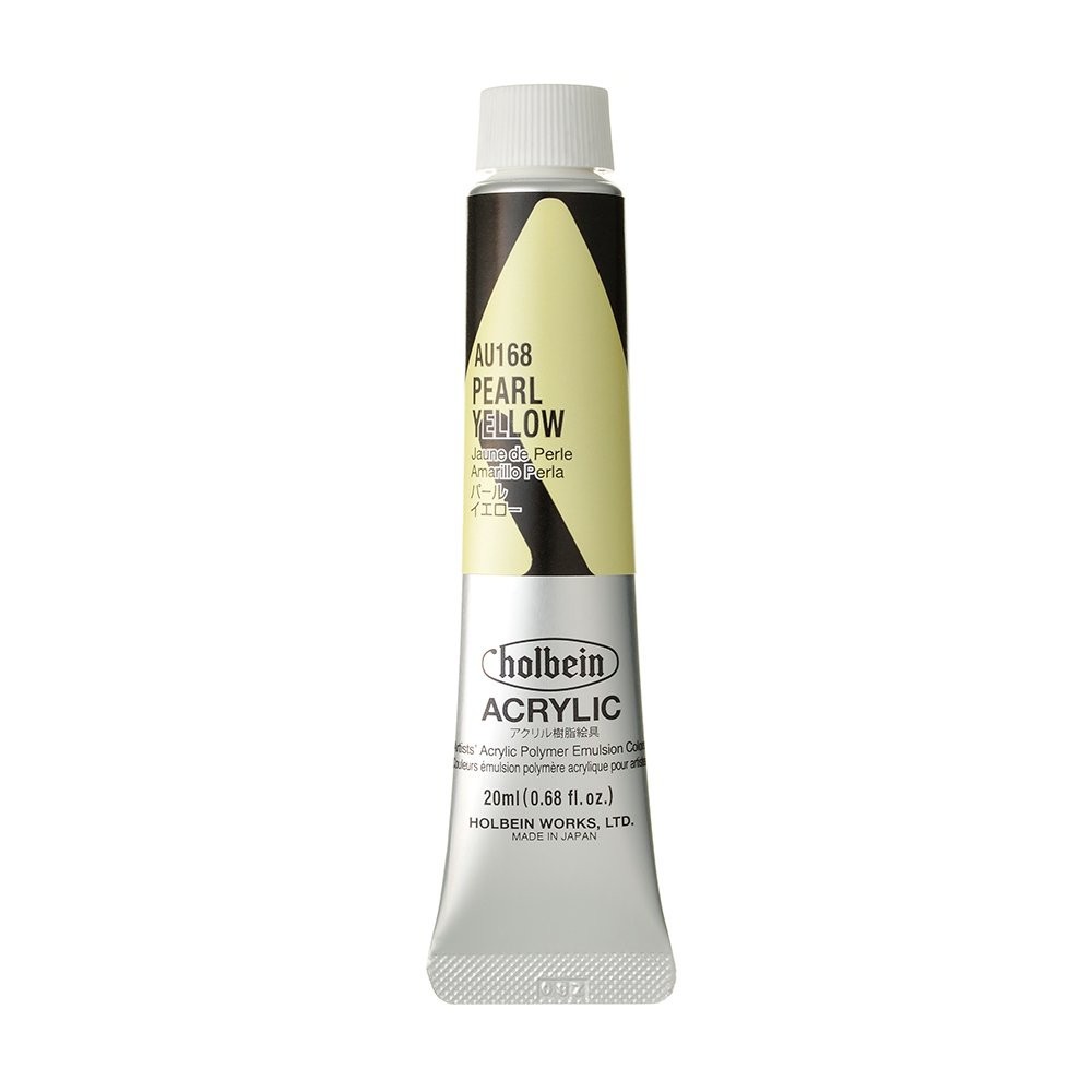 Heavy Body Acrylic Paint - Holbein - 168, Pearl Yellow, 20 ml