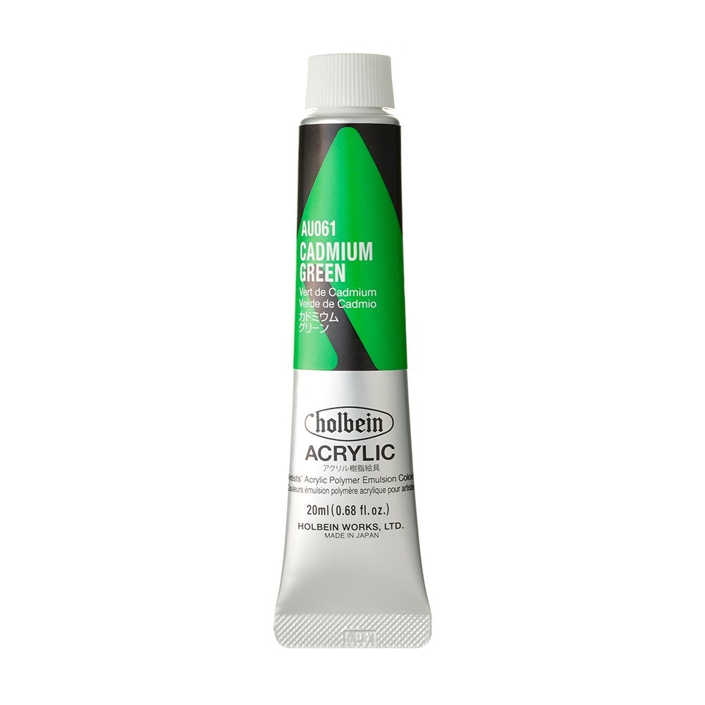 Heavy Body Acrylic Paint - Holbein - 061, Cadmium Green, 20 ml
