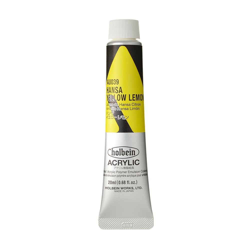 Heavy Body Acrylic Paint - Holbein - 039, Hansa Yellow Lemon, 20 ml