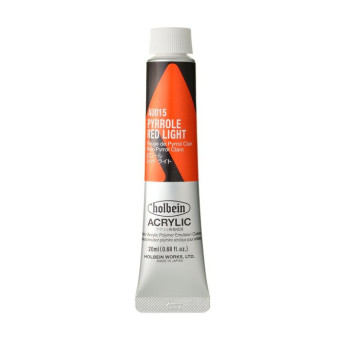 Farba akrylowa Heavy Body Acrylic - Holbein - 015, Pyrrole Red Light, 20 ml