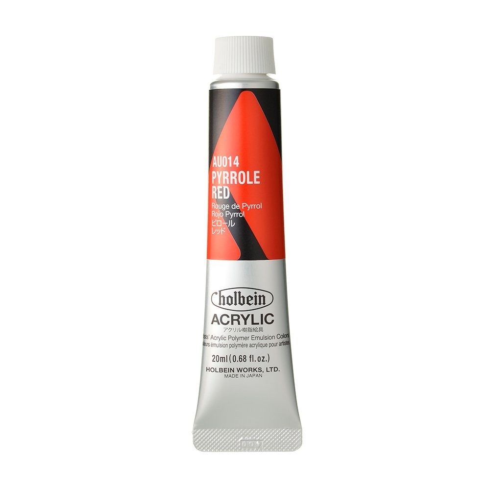 Farba akrylowa Heavy Body Acrylic - Holbein - 014, Pyrrole Red, 20 ml