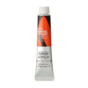 Farba akrylowa Heavy Body Acrylic - Holbein - 010, Naphthol Red Light, 20 ml