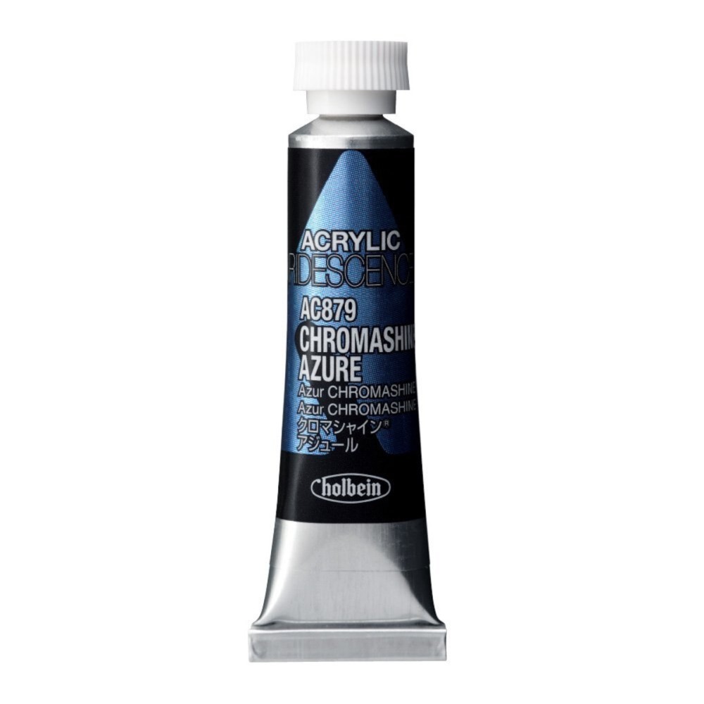 Iridescence Acrylic Paint - Holbein - 879, Chromashine Azure, 5 ml