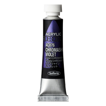 Iridescence Acrylic Paint - Holbein - 876, Chromashine Violet, 5 ml