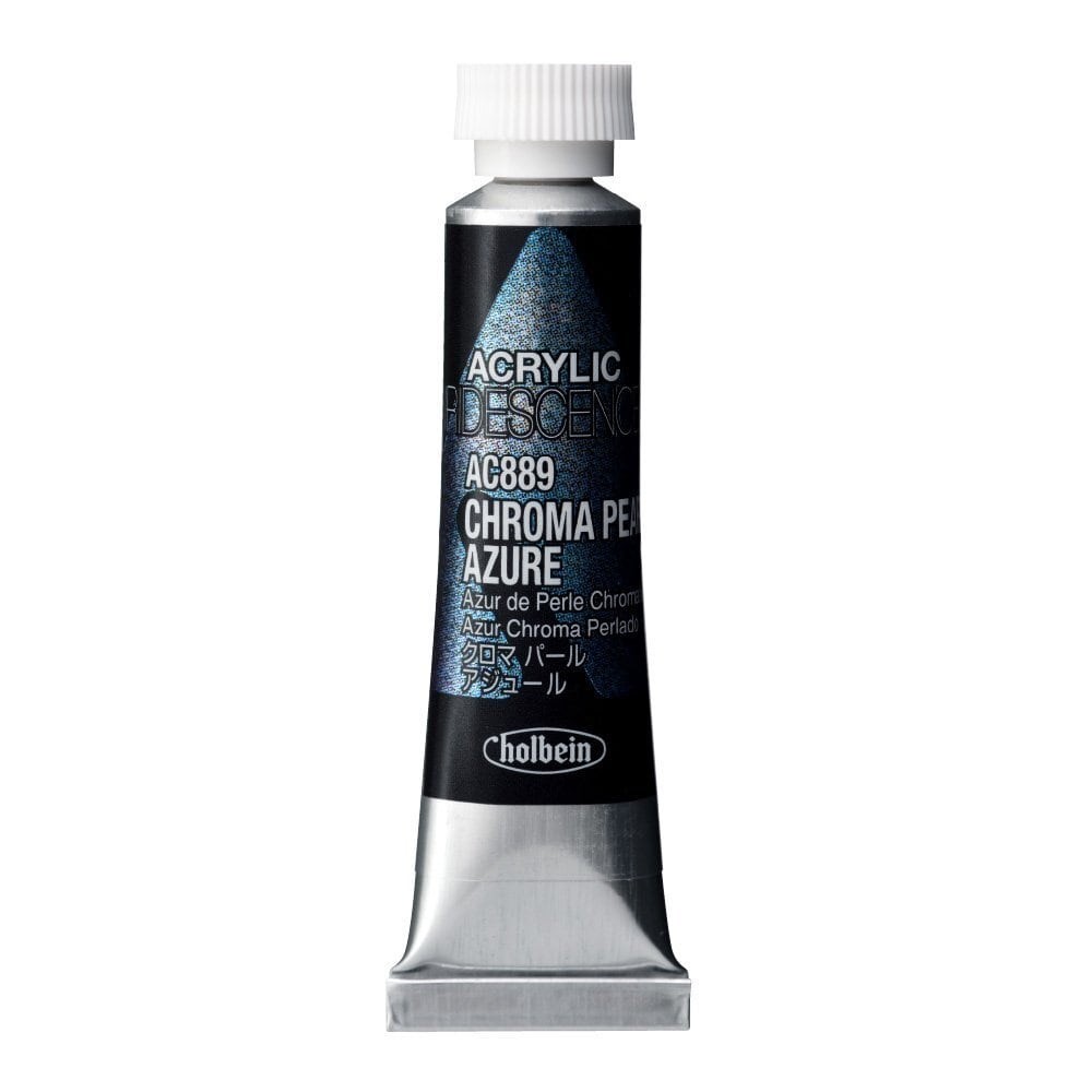 Iridescence Acrylic Paint - Holbein - 889, Chroma Pearl Azure, 5 ml