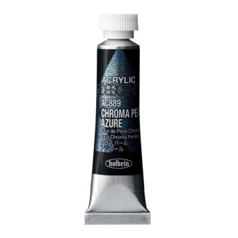 Iridescence Acrylic Paint - Holbein - 889, Chroma Pearl Azure, 5 ml