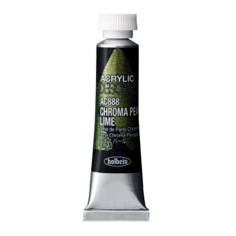Iridescence Acrylic Paint - Holbein - 888, Chroma Pearl Lime, 5 ml
