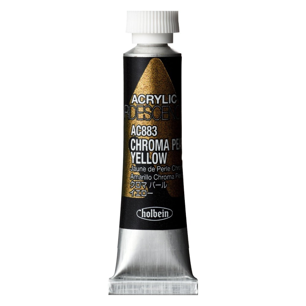 Farba akrylowa Iridescence Acrylic - Holbein - 883, Chroma Pearl Yellow, 5 ml