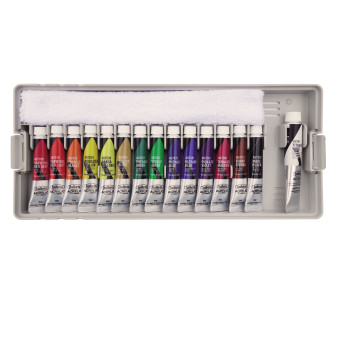 Zestaw farb akrylowych Heavy Body Acrylic, School Set - Holbein - 15 kolorów