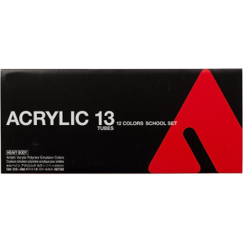 Set of Heavy Body Acrylic Paints, School Set - Holbein - 13 pcs.