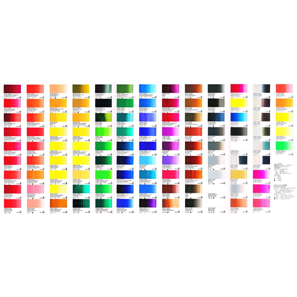 Zestaw farb akrylowych Heavy Body Acrylic, School Set - Holbein - 18 kolorów x 12 ml