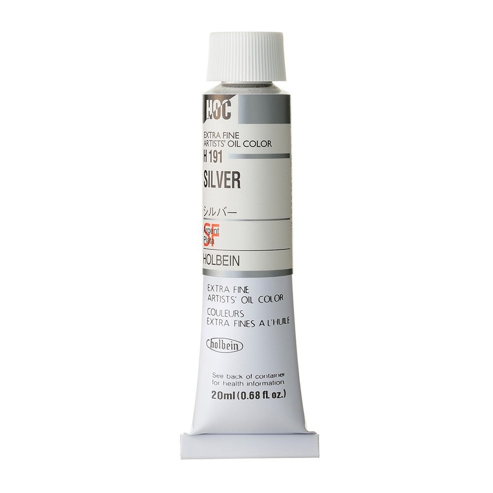 Farba olejna Artists' Oil Color - Holbein - 191, Silver, 20 ml