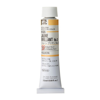 Farba olejna Artists' Oil Color - Holbein - 035, Jaune Brillant No. 3, 20 ml
