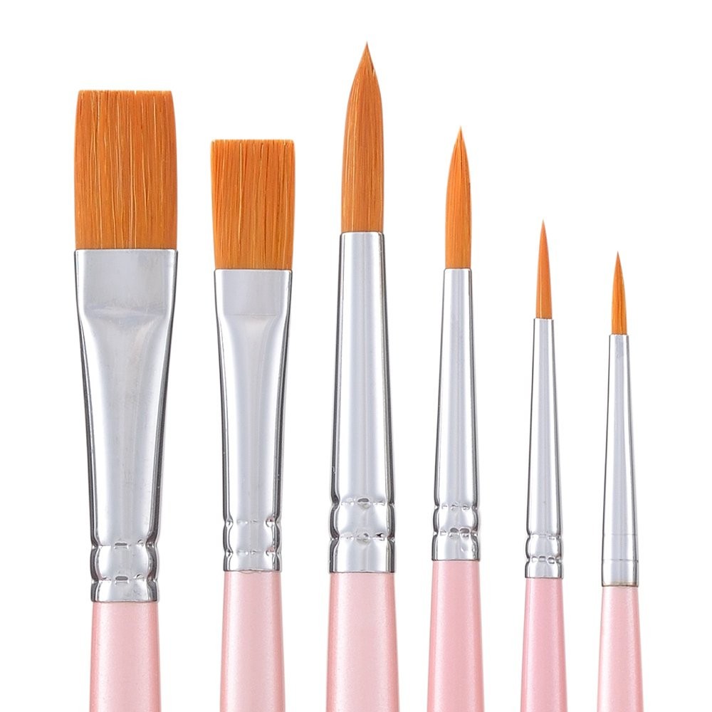 Set of watercolor and acrylics nylon brushes, NA-1 series - Holbein - 6 pcs.
