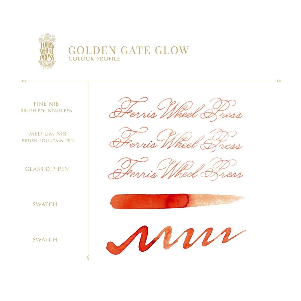Atrament - Ferris Wheel Press - Golden Gate Glow, 38 ml
