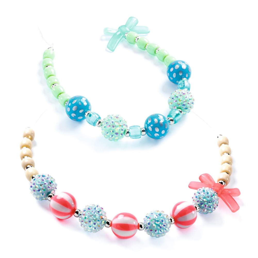 Jewelry making set for kids - Djeco - Bubbles, 400 pcs.