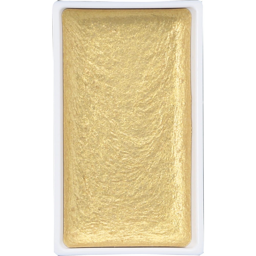 Farba akwarelowa w kostce Gansai Tambi - Kuretake - Light Gold
