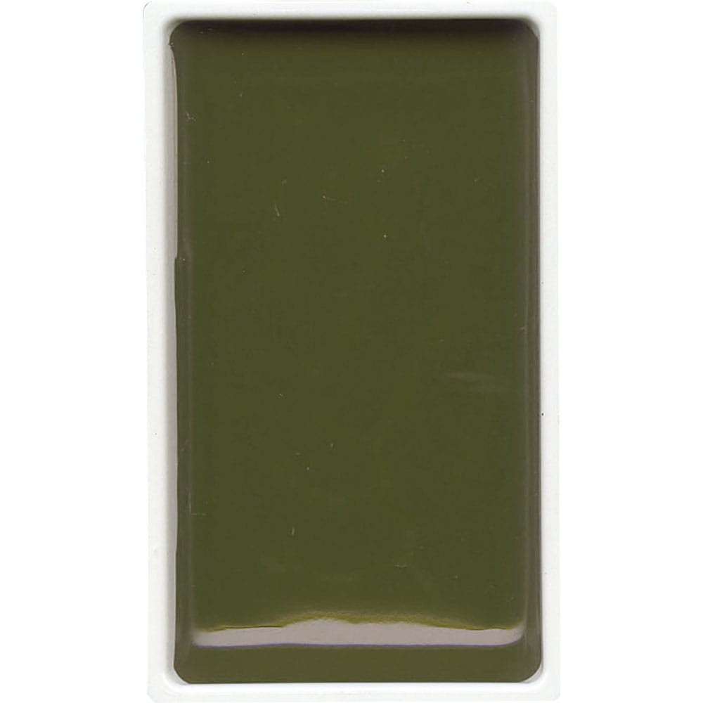 Watercolor paint pan Gansai Tambi - Kuretake - Green Gray