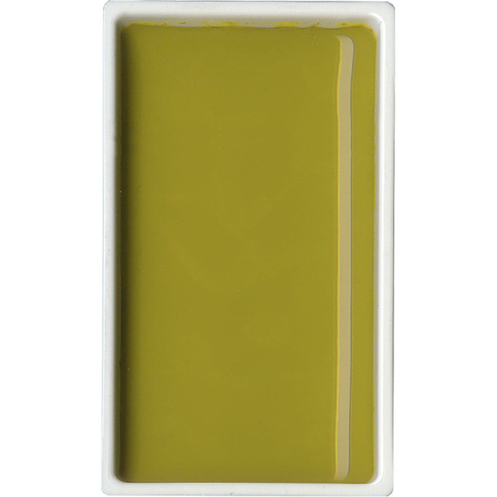 Farba akwarelowa w kostce Gansai Tambi - Kuretake - Green Gold